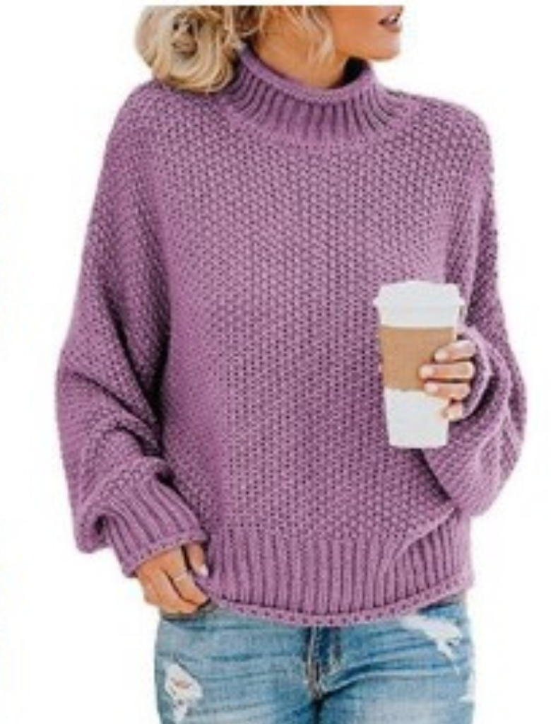 WW | Solid-colored Long-sleeved Sweater