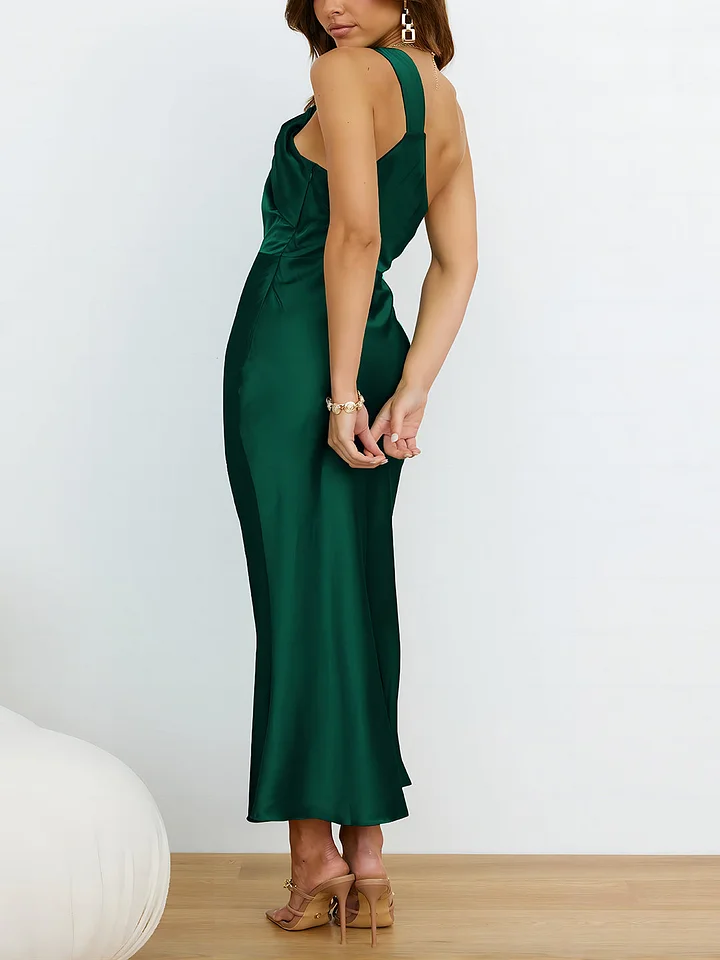 Halterneck midi dress