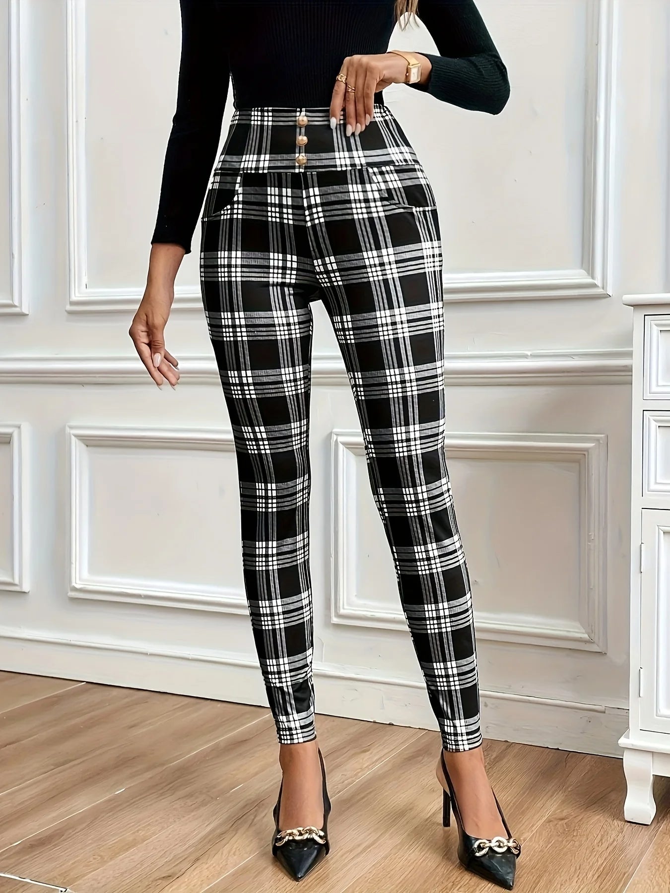 WW | High-Waist Karierte Leggings