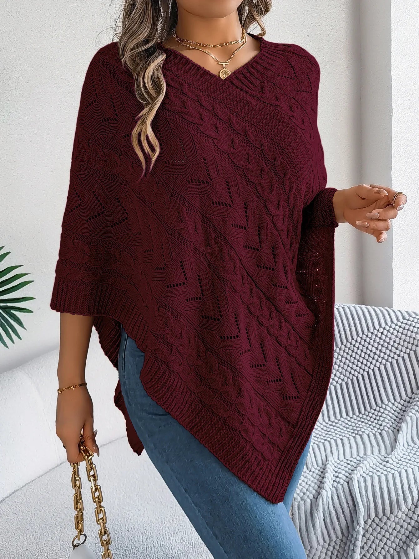 WW | Strickpullover Poncho