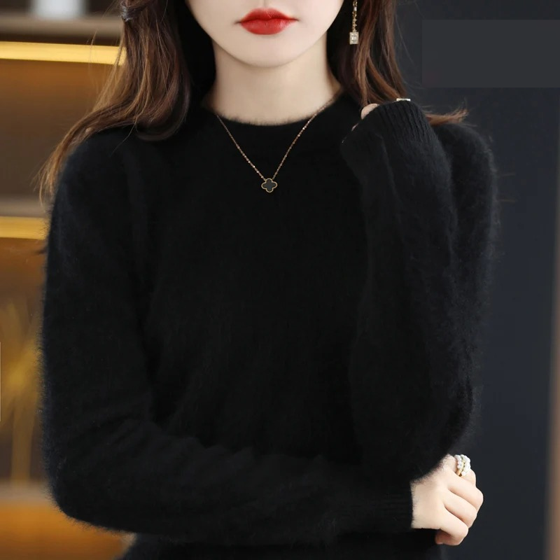 WW | Women's Cashmere Sweater Luxurious Crew Neck, Soft & Fashionable