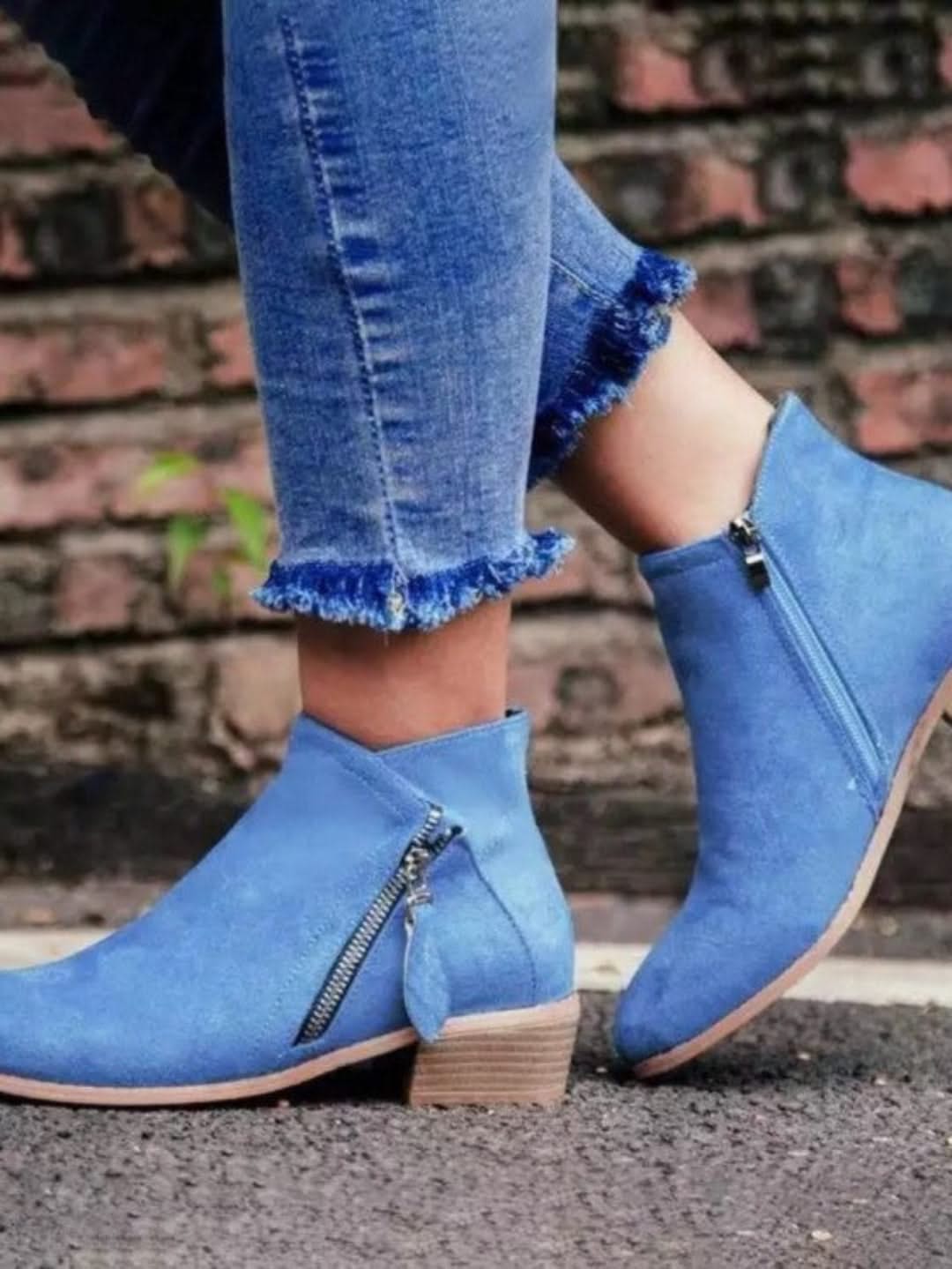 WW | Ankle Zipper Aus Wildleder Stil Chic Und Unübertroffener Komfort