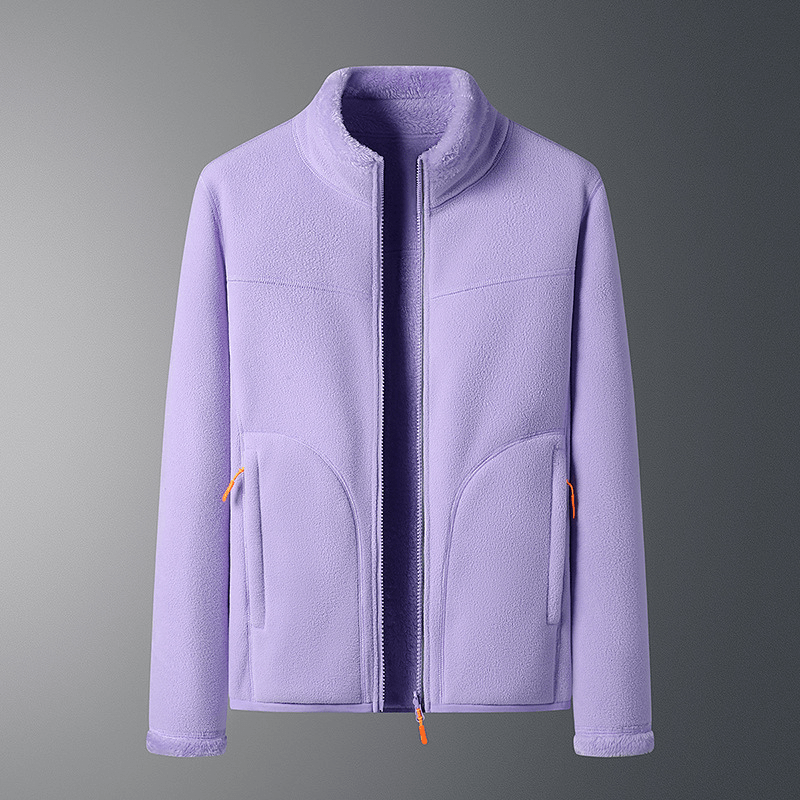 WW | Fleecejacke mit Reißverschlusstaschen - Leichte Wärme - Hoher Kragen - Alltags-Layer