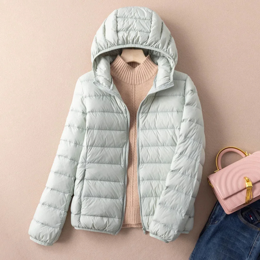 WW | Quilted Jacket Lightweight with Hood Warm Lined Casual Fit