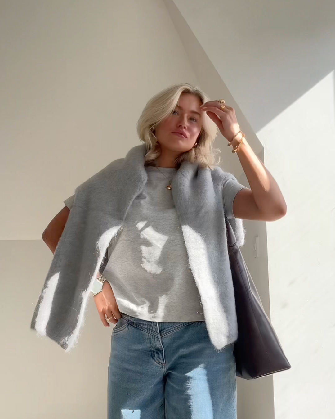 WW | Mohair Mischpullover mit Rundhalsausschnitt