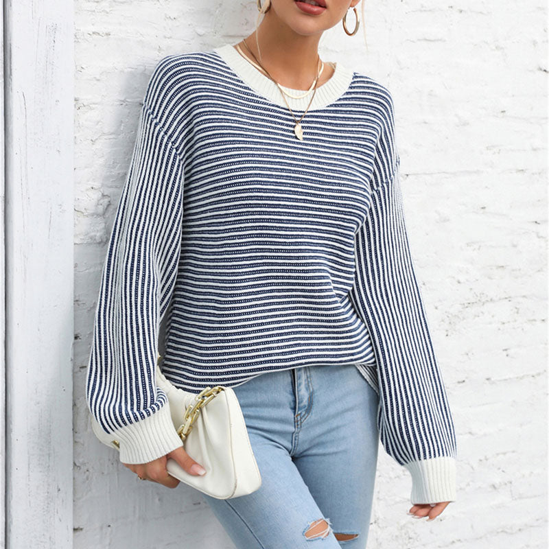 WW | Gestreifter Strickpullover für Einen Modernen Look