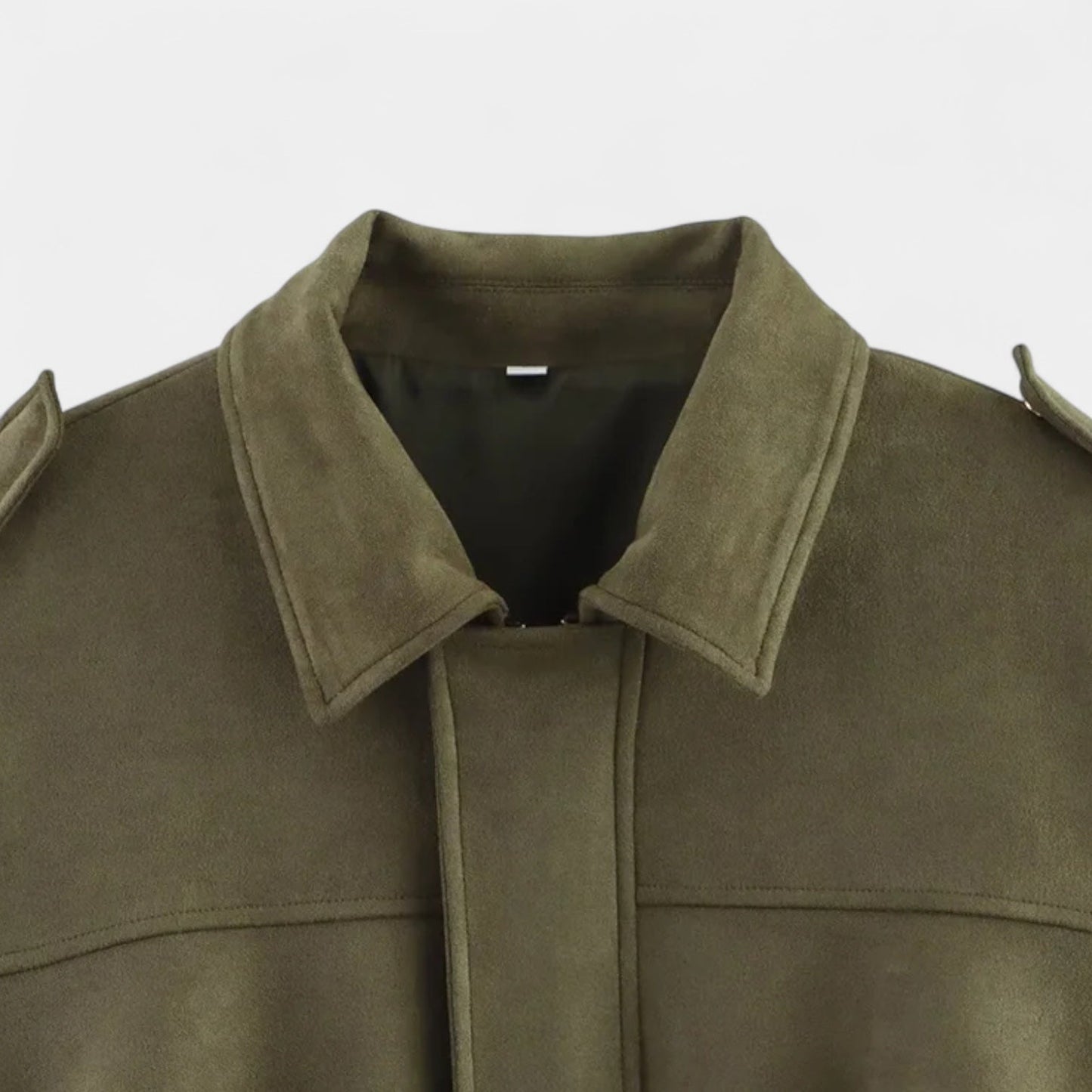 WW | Modehaus - Damenjacke im Militärstil aus Wildlederimitat