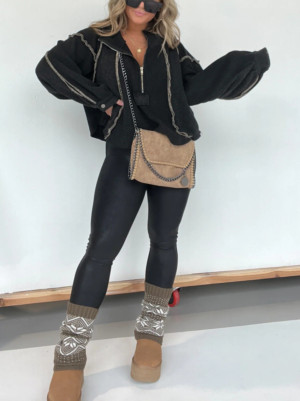 WW | Women's irregular hem sweater for autumn and winter