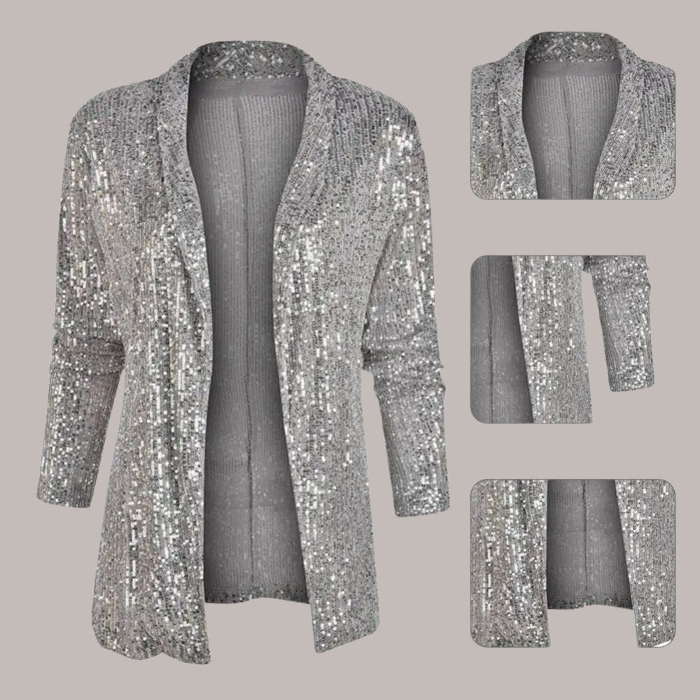 WW | Eleganter Blazer aus schimmernden Pailletten Perfekt für besondere Anlässe