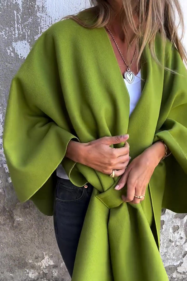 WW | Loose V-Neck Cape Coat