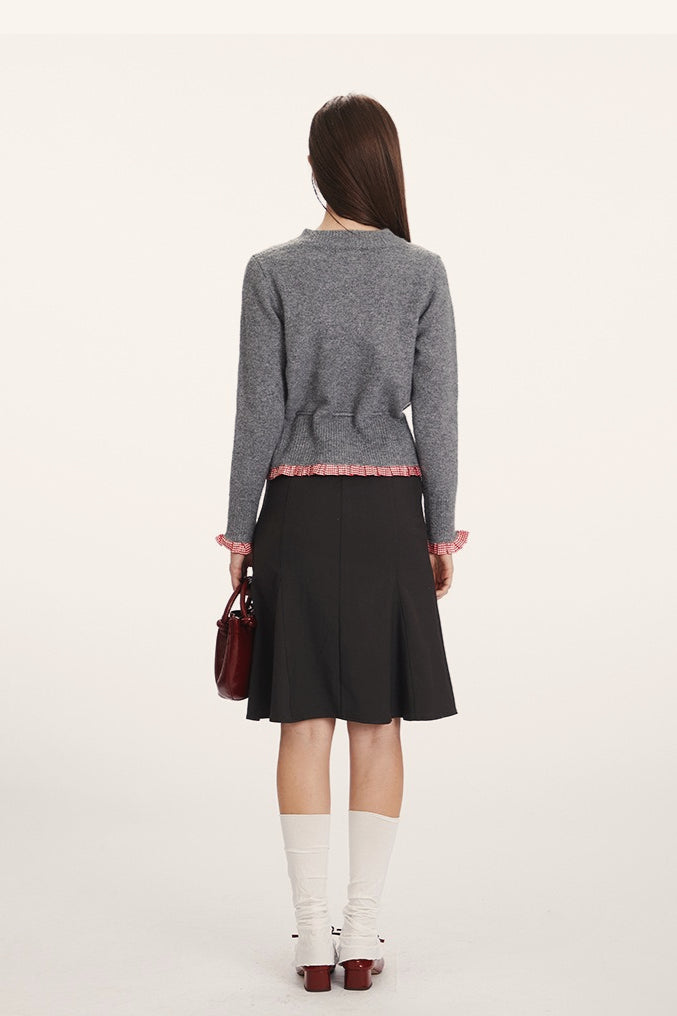 WW | Slim-fit knit cardigan with inset design