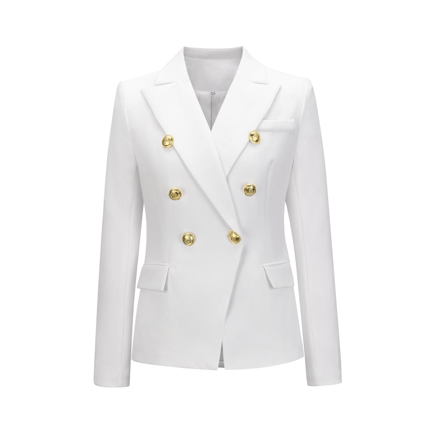 Damen Blazer im doppelten Knopfdesign mit goldenen Akzenten WW