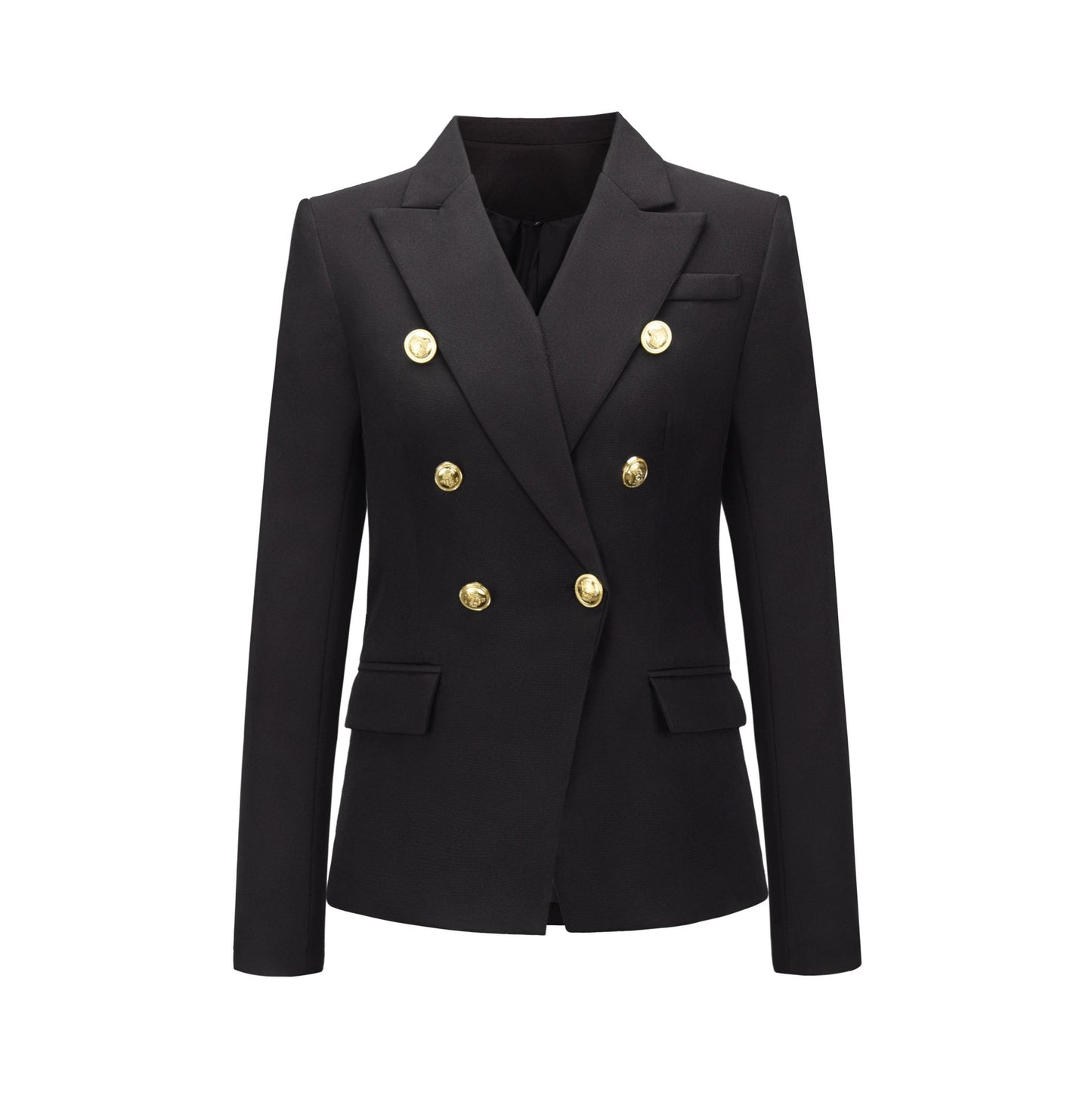 Damen Blazer im doppelten Knopfdesign mit goldenen Akzenten WW