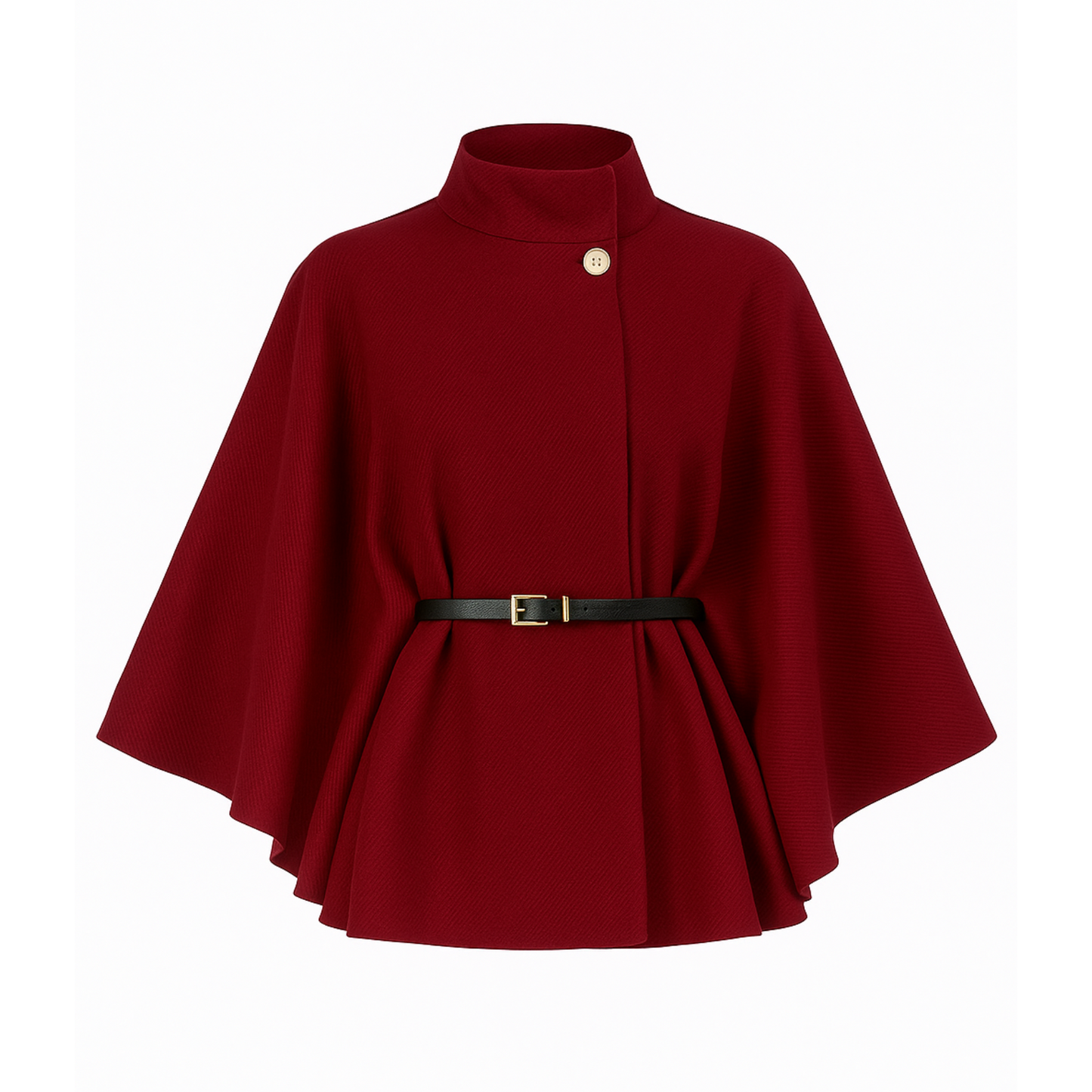 Elun Chic Butterfly Jacket with Belt - Wine Rose