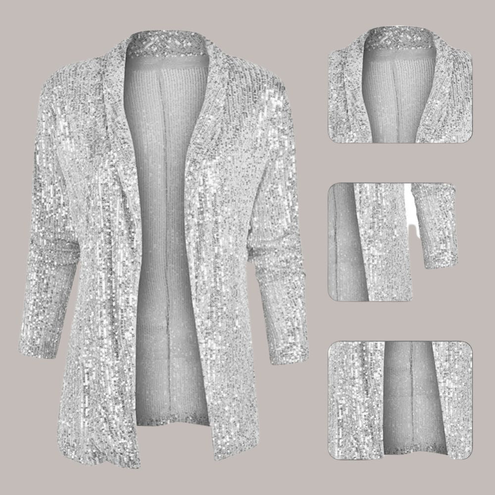 WW | Eleganter Blazer aus schimmernden Pailletten Perfekt für besondere Anlässe