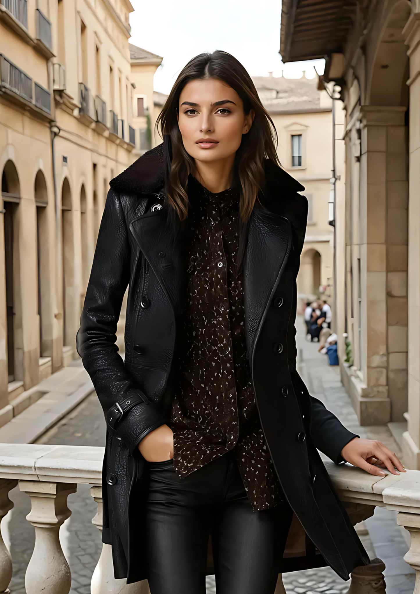 Sava | 3/4 Leather Coat