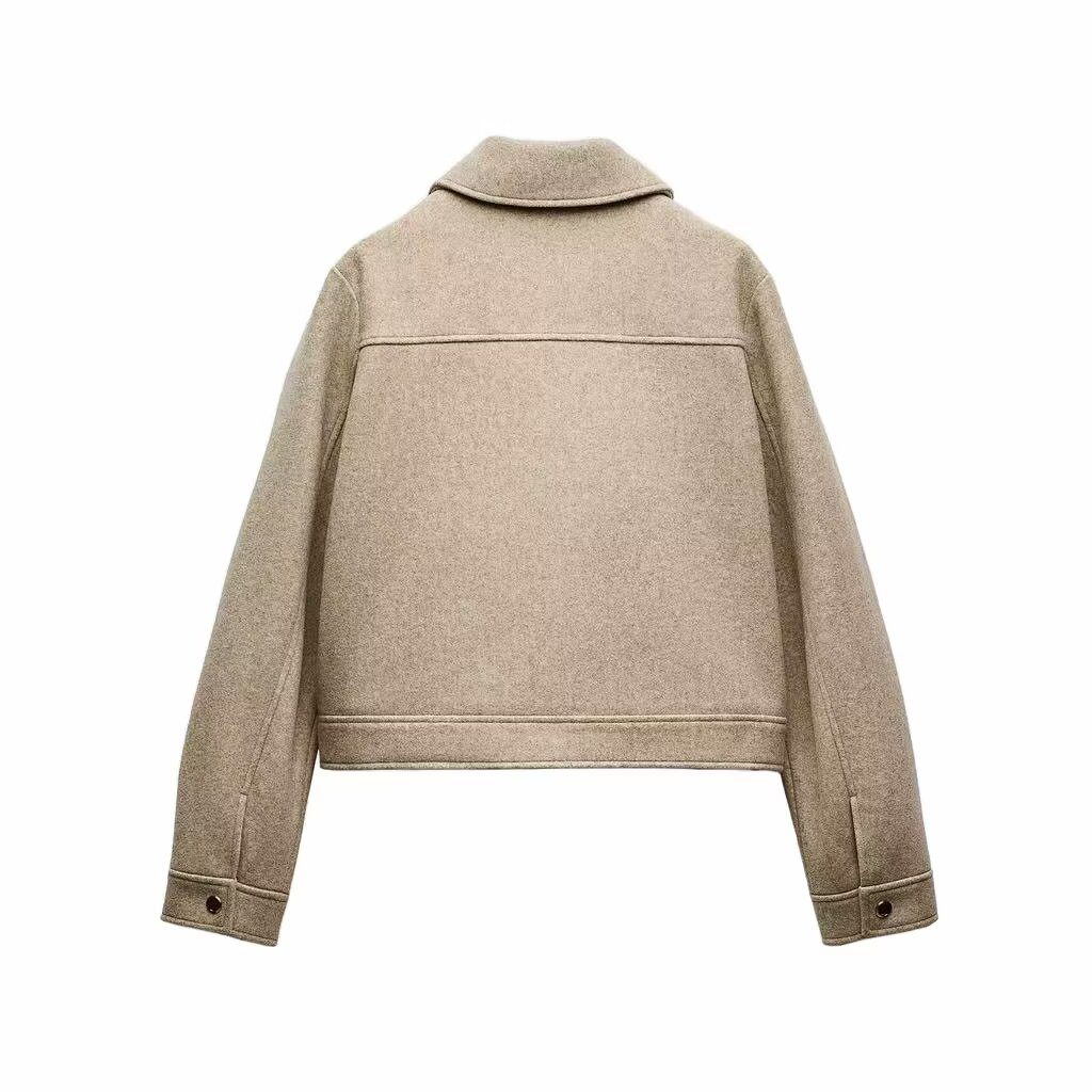 WW | Utility Jacke - Moderner Minimalistischer Stil - Wollmischung - Übergangsoberbekleidung