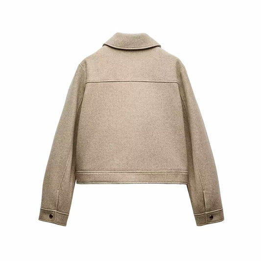 WW | Utility Jacket - Modern Minimalist Style - Wool Blend - Transitional Outerwear