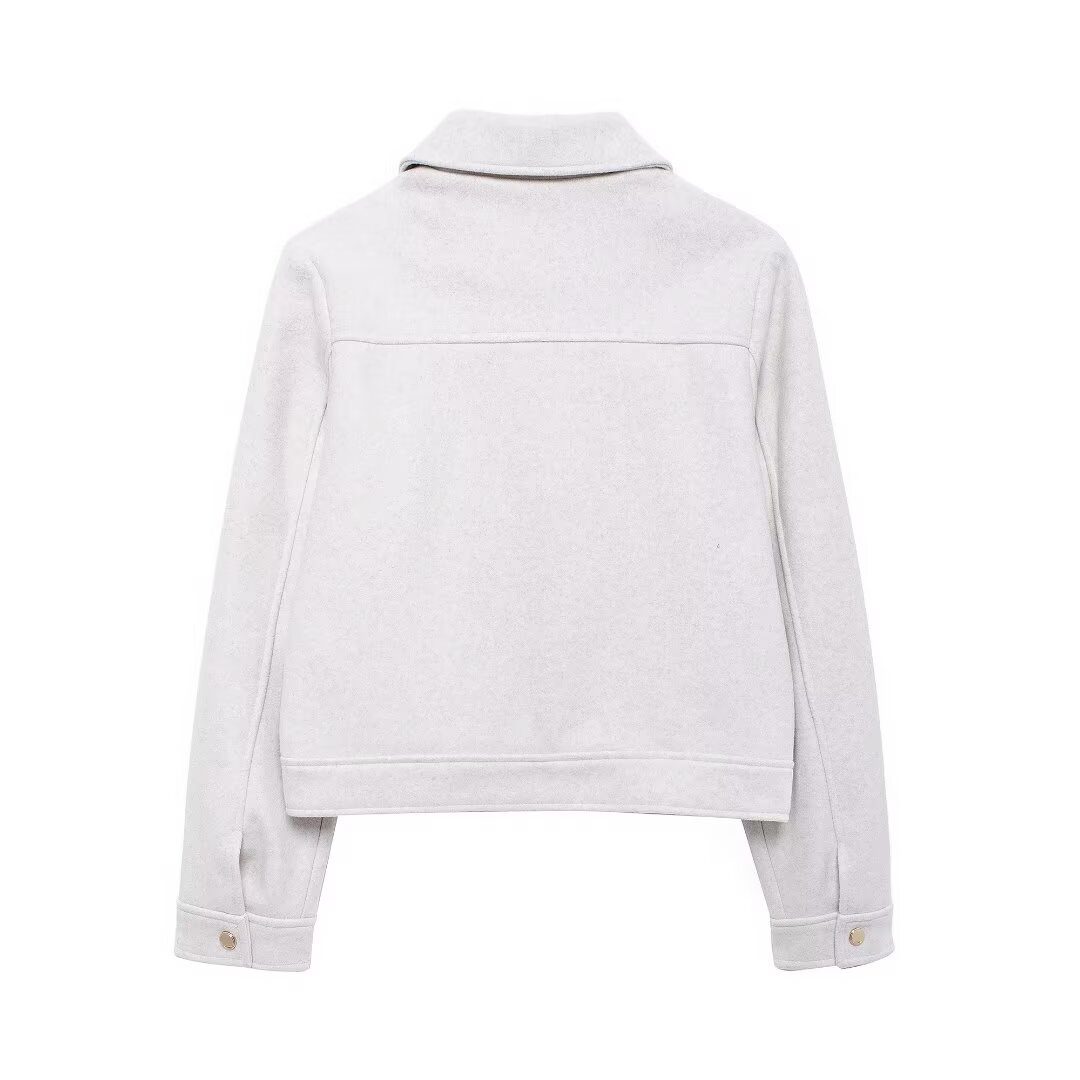 WW | Utility Jacke - Moderner Minimalistischer Stil - Wollmischung - Übergangsoberbekleidung