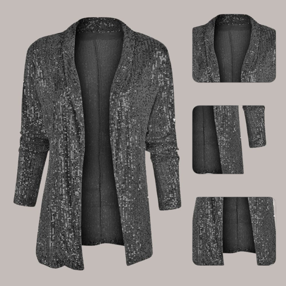 WW | Eleganter Blazer aus schimmernden Pailletten Perfekt für besondere Anlässe