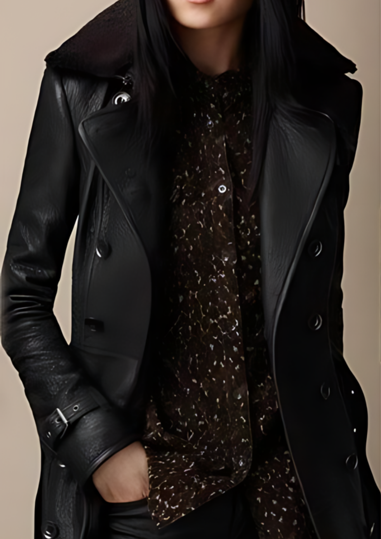 Sava | 3/4 Leather Coat