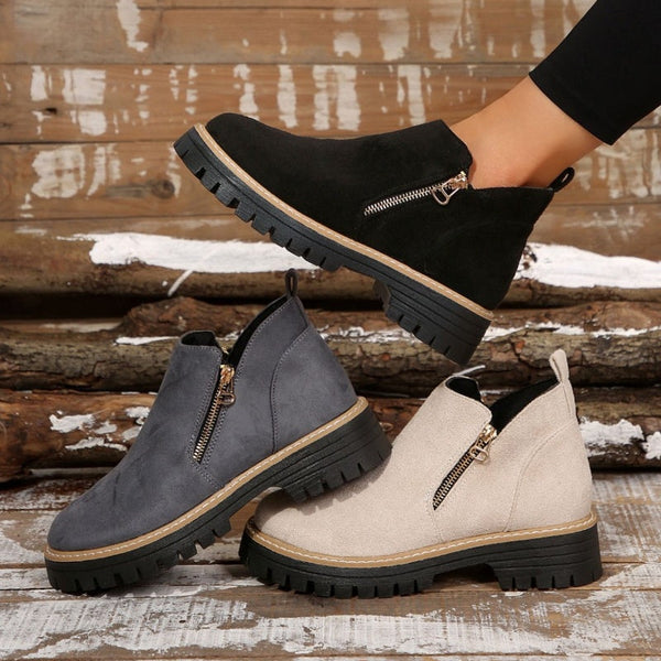 WW | klassische Leder-Stiefeletten für Damen