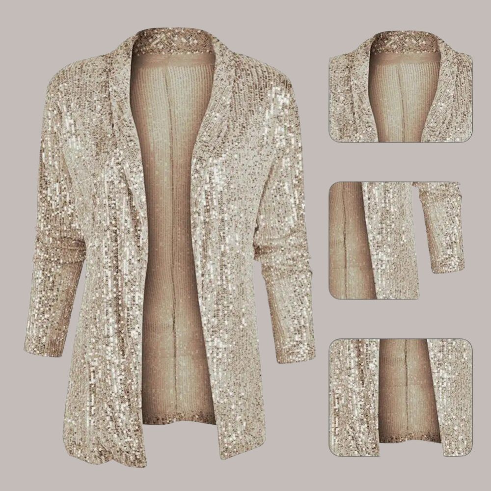 WW | Eleganter Blazer aus schimmernden Pailletten Perfekt für besondere Anlässe