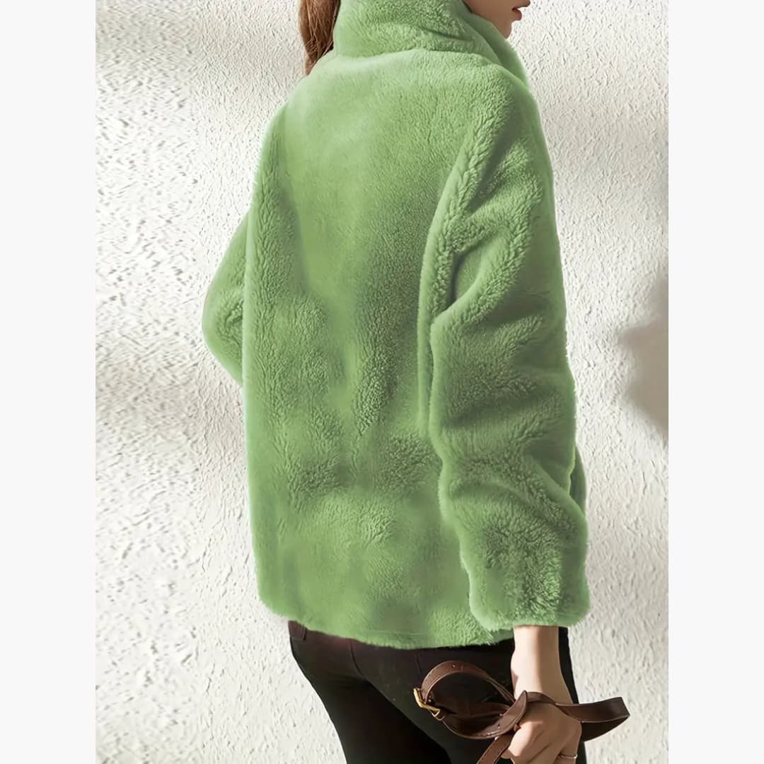 WW | Damen Teddyjacke Warm Und Lässig Mit Reißverschluss