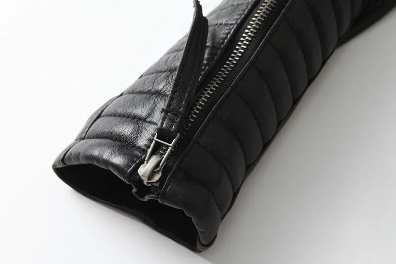 WW | Women's Short PU Leather Biker Jacket