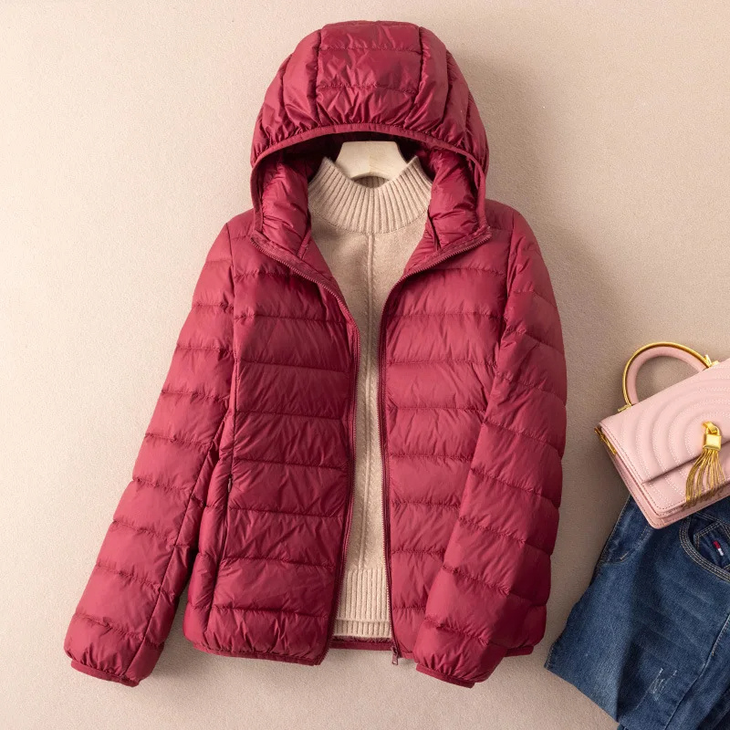 WW | Steppjacke Leicht mit Kapuze Warm Gefüttert Lässige Passform