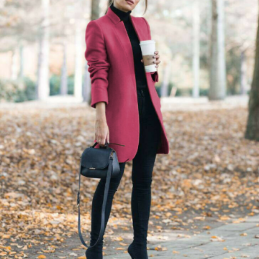 WW | Slim Fit Stand-Up Collar Elegant Long Cut
