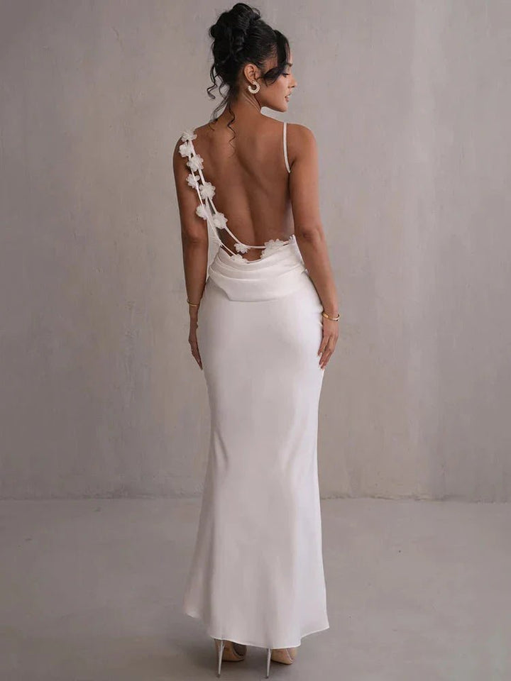 Nina™ Luxurious Ruffled Silk Party Dress