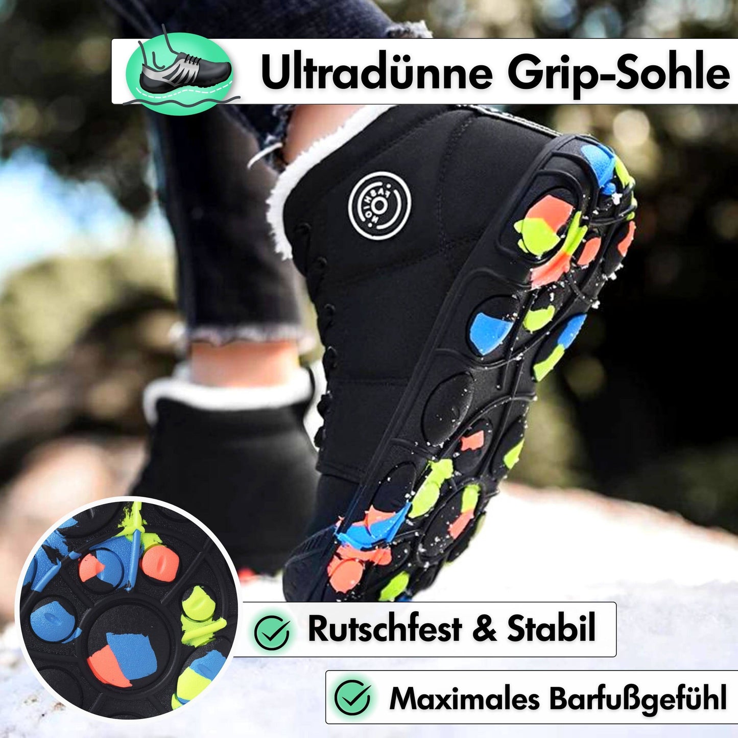 WW | Kinder Barfußschuhe 100% Wasserfest & Bequem für Winter