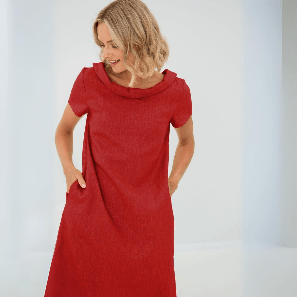 WW | Lässiges Leinenkleid Für Damen