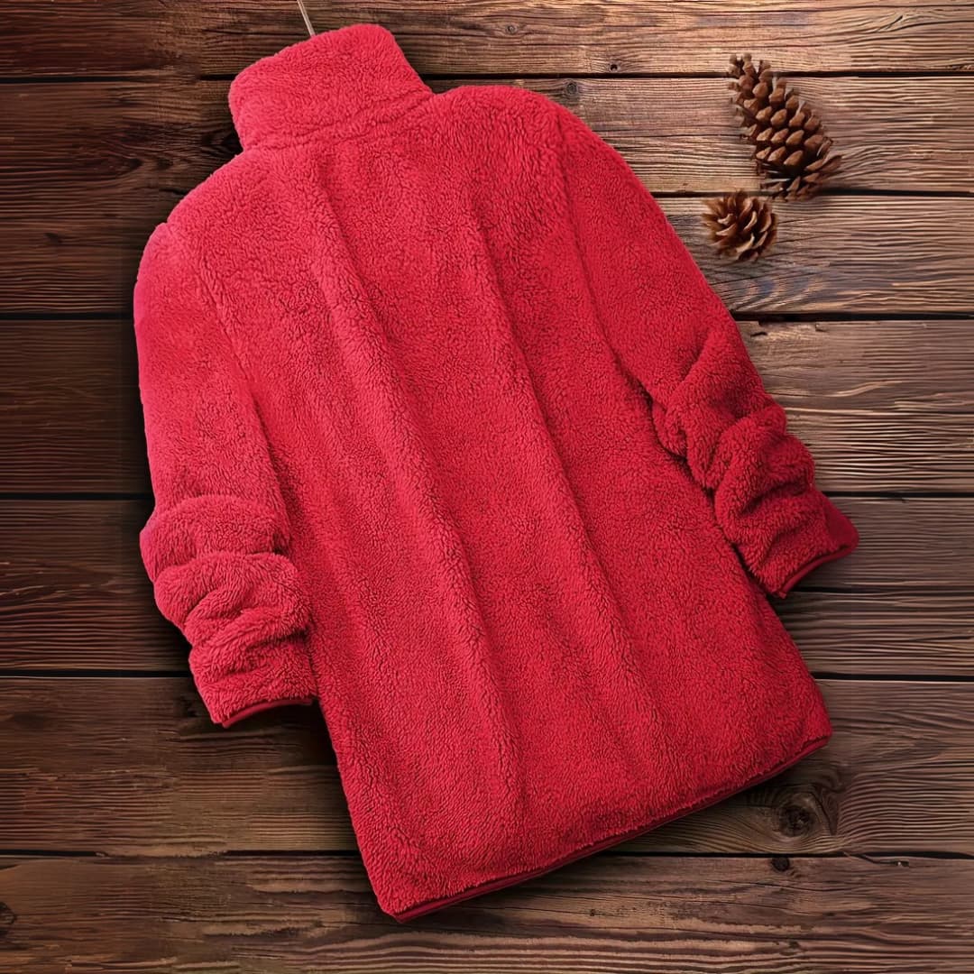 WW | Women's Teddy Zip-Up Pullover Casual Long Sleeve Winter Jacket