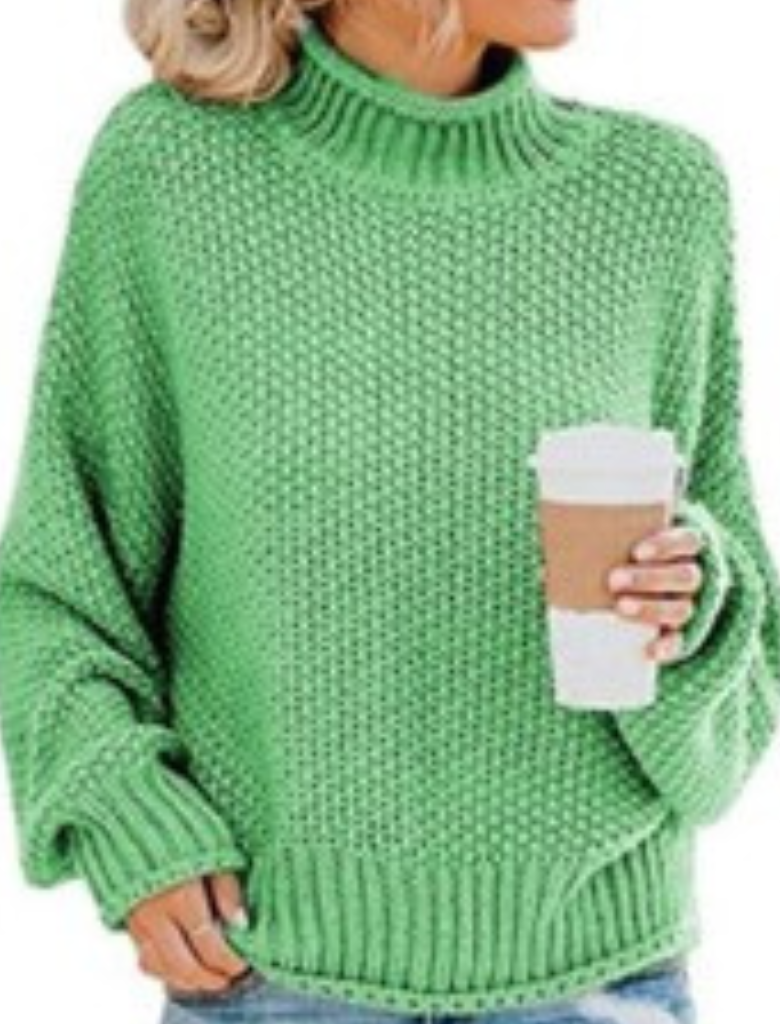 WW | Solid-colored Long-sleeved Sweater