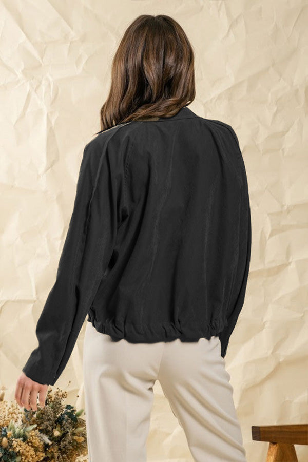 WW | kariert Revers Mehrknopf-Zwei-Taschen-Midi-Jacke