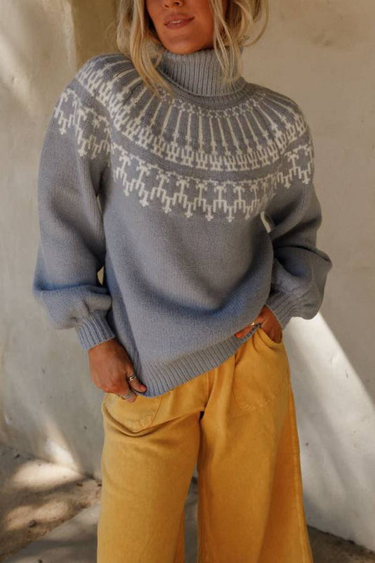 WW | Christmas Thickened Turtleneck Long Sleeve Knitted Sweater