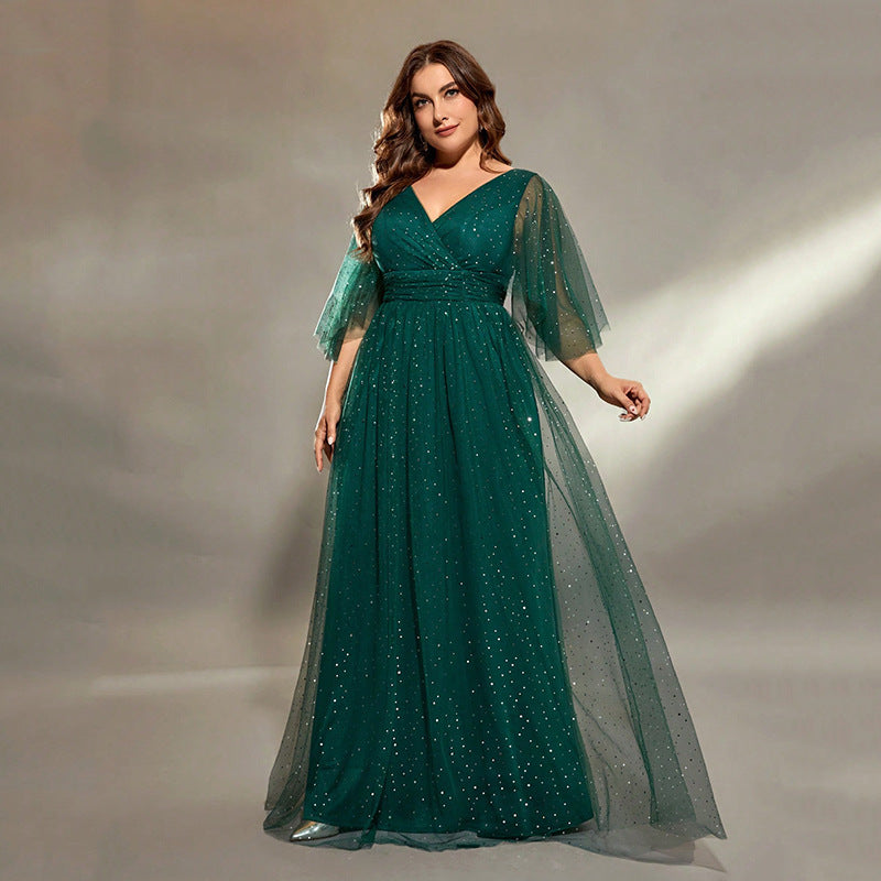 WW | Cocktail Abendkleid Kor Kostüme Plus Size Lang Gastgeber Solo Grünes Kleid