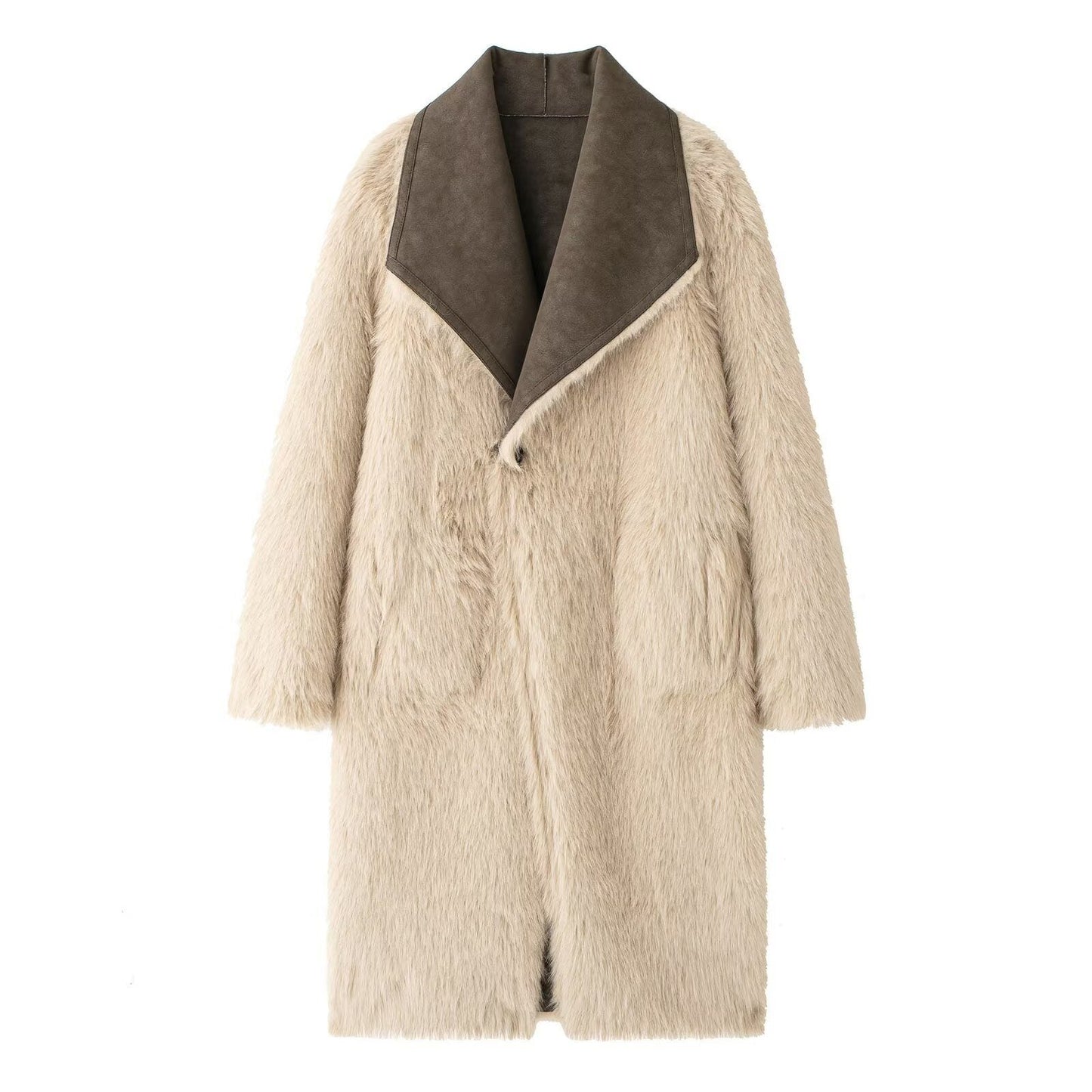 WW | Shearling-Lined Coat - Vintage-Inspired Warmth - Faux Leather - Winter Statement Piece