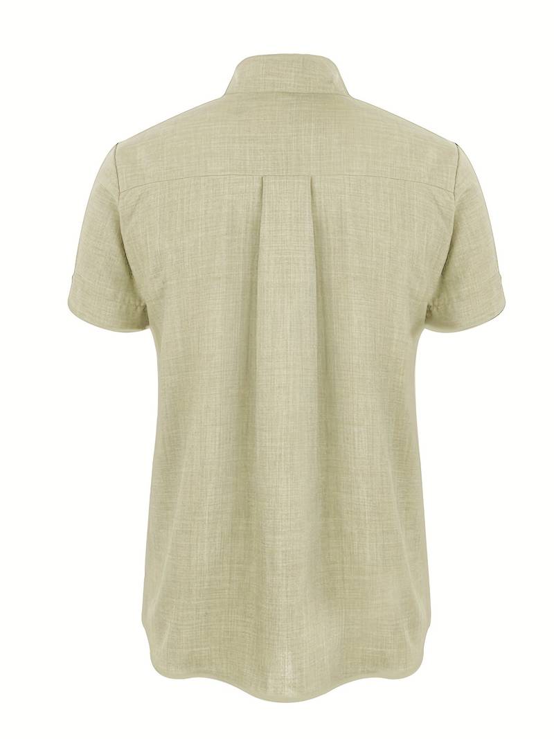WW | Men's Classic Casual Button-Down Short Sleeve Shirt