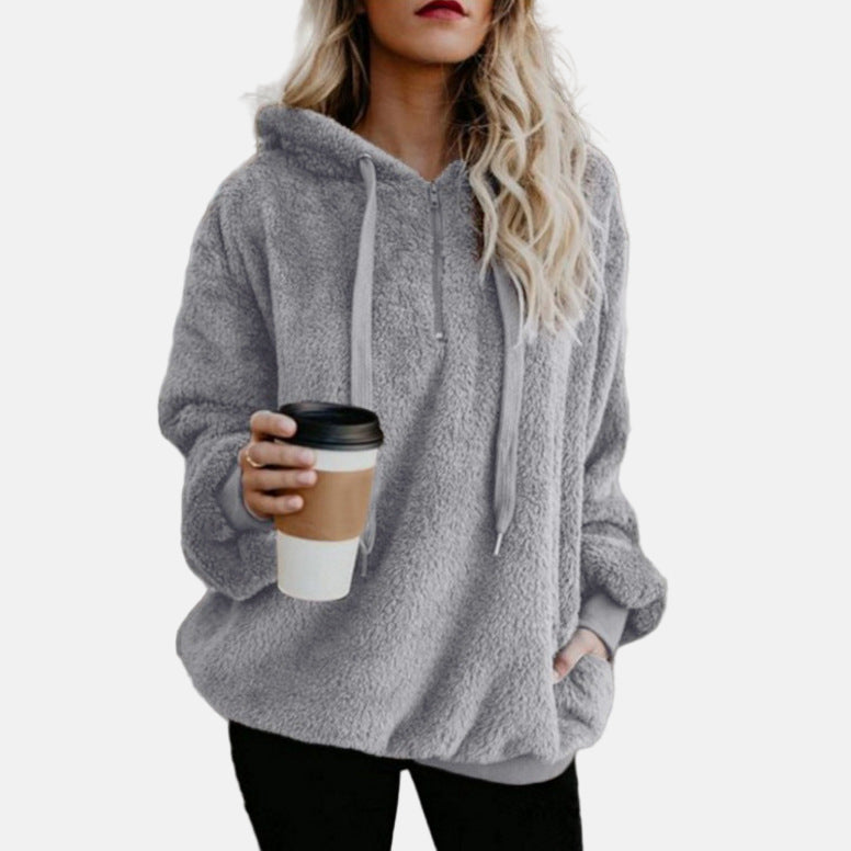 WW | Hoodie - Weicher Fleece - Übergrößenpassform - Langärmliger lässiger Komfort