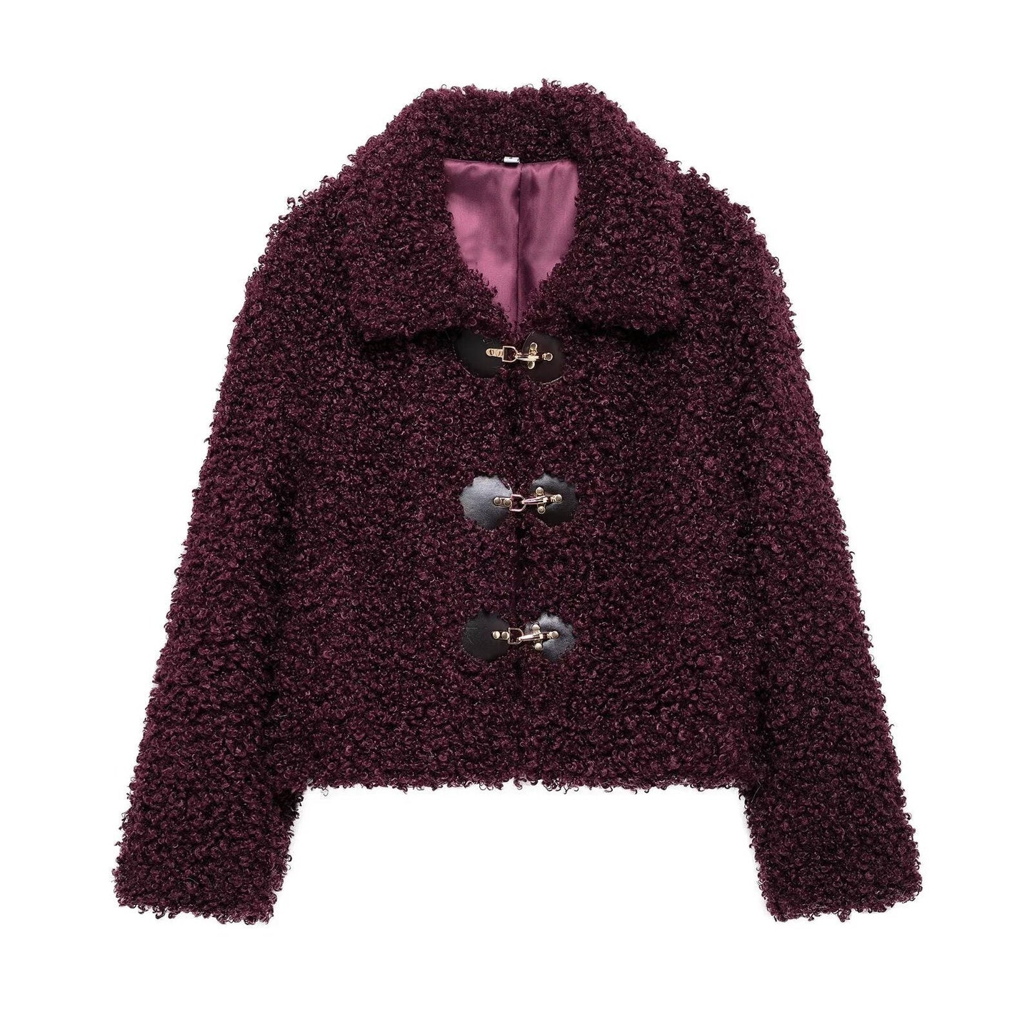 WW | Faux Shearling Jacke - Texturiert Teddy Stil - Bequemes Polyester-Mischgewebe - Trendige Winteroberbekleidung