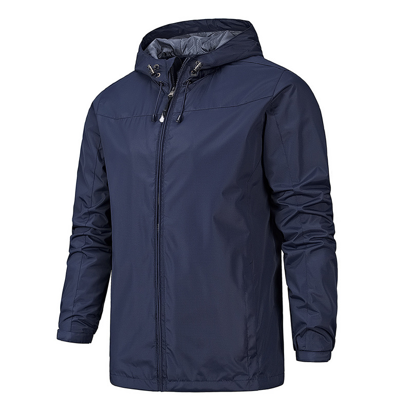 WW | Herren Leichte Windbreaker Jacke - Mit Kapuze