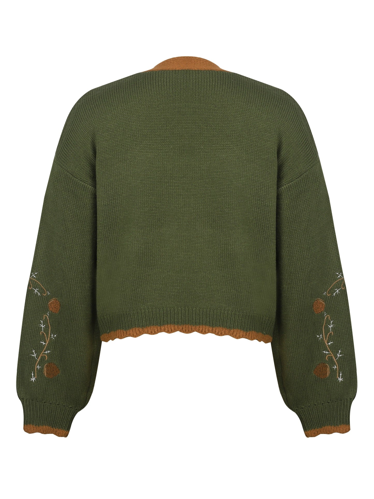 WW | Warm Embroidered Wool Cardigan for Women - Perfect for Everyday Wear