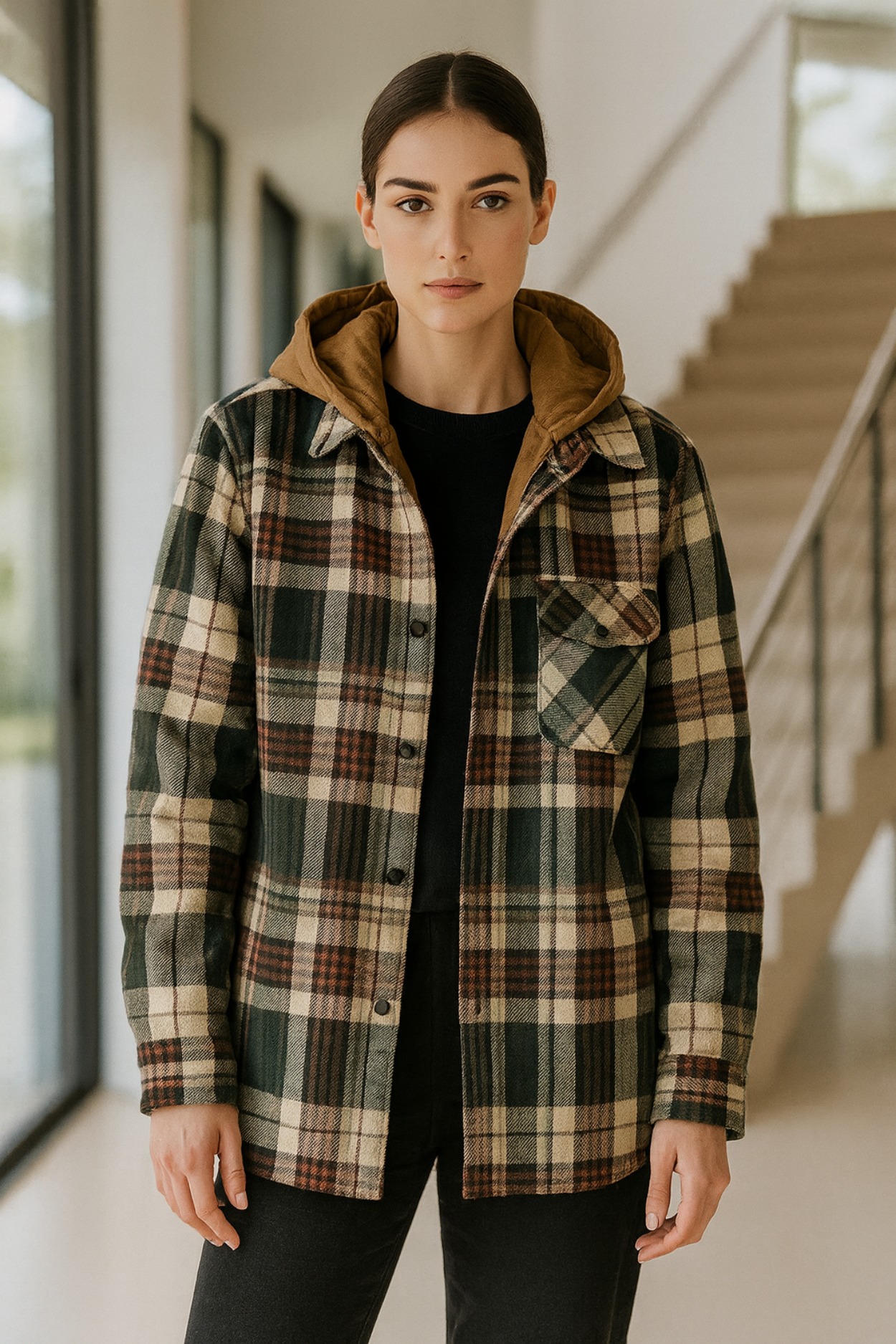Harper | Patchwork Plaid Jacket