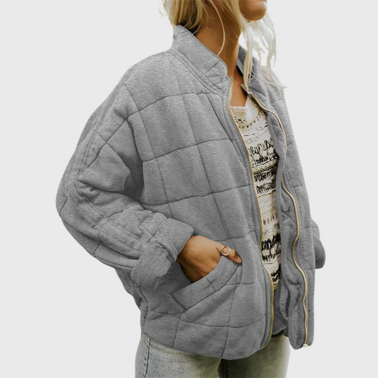 Jyn Elegant Coat - Grey