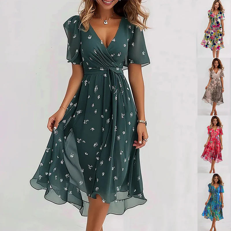 WW | Elegant Dress with Short Sleeves