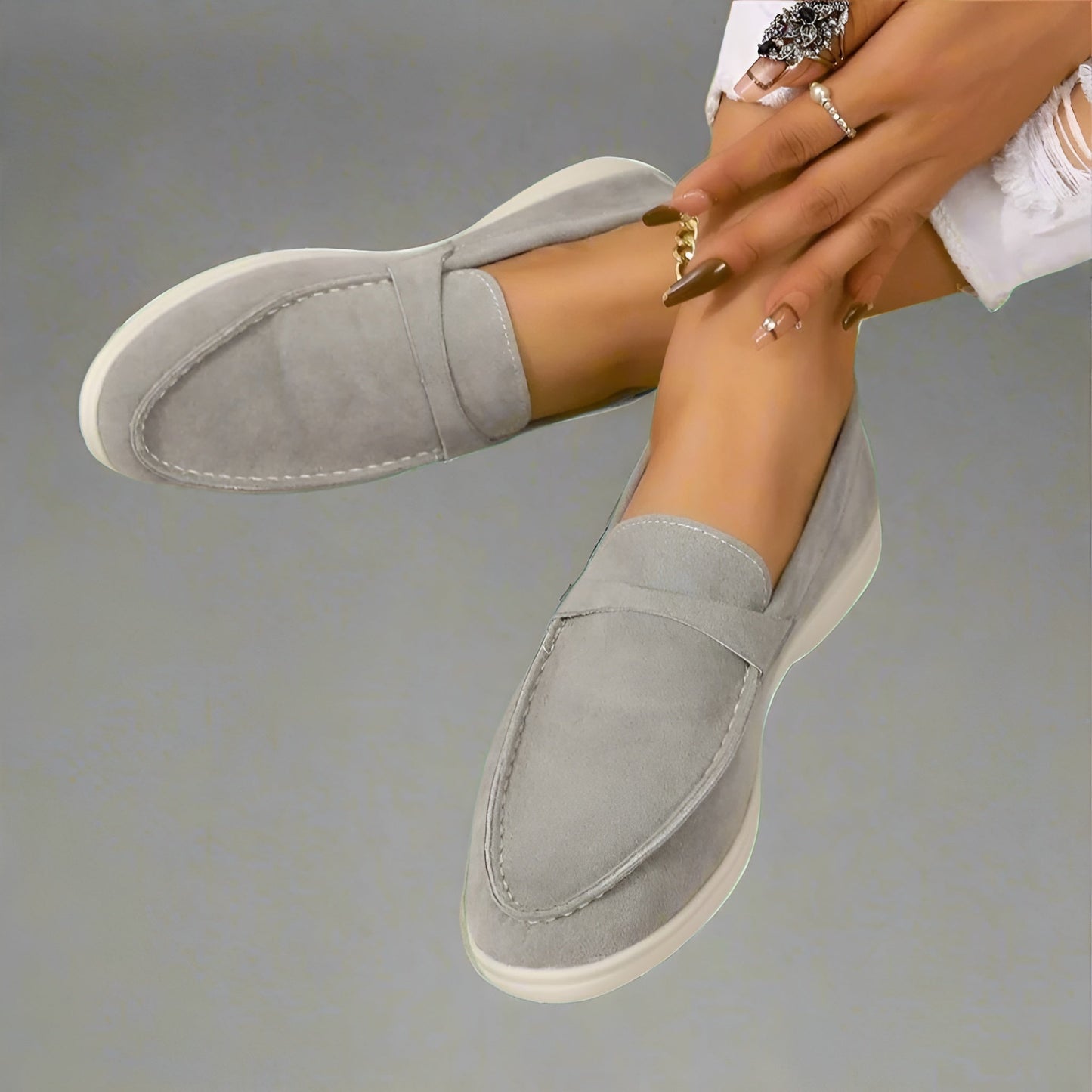 Carina™ | Handmade Elegant Suede Moccasins