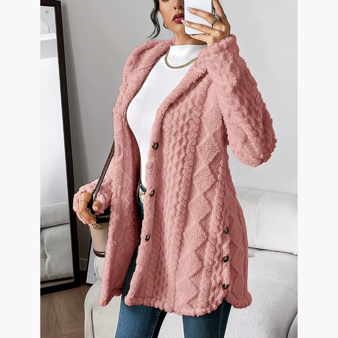 WW | Cozy Hoodie with Teddy Pullover for Women